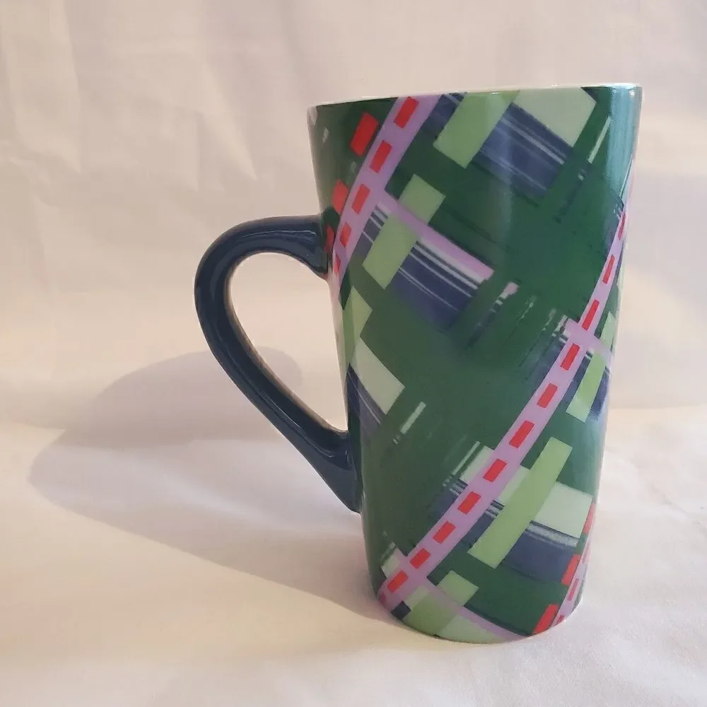 Starbucks Coffee Green Plaid Tall Mug